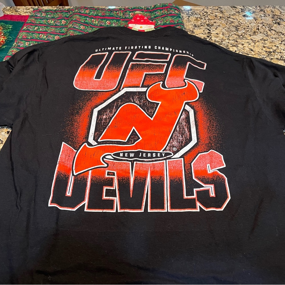 UFC Black and Red New Jersey Devils Tee